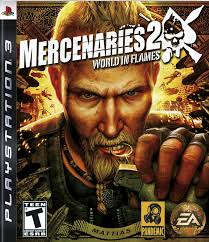 MERCENARIES 2 WORLD IN FLAMES   (PS3)  -  Good condition !! -  SAME DAY SHIPPING !!!