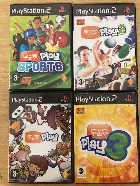 PS2 MIX EYETOY COMBO -  EYETOY Required - SAVE !! SAVE !! - Good condition - SAME DAY SHIPPING