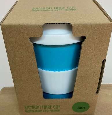 BAMBOO FIBRE CUPS  - 350 ML in RETAIL PACKAGING / BULK DISCOUNTS AVAILABLE !!!