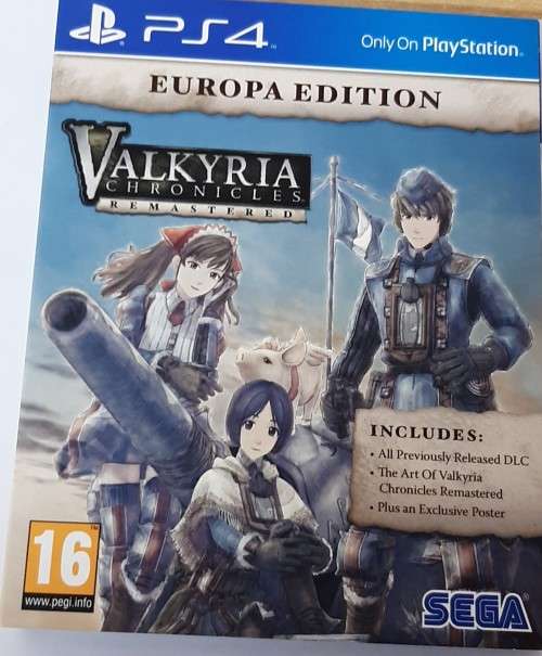 VALKYRIA CHRONICLES REMASTERED EUROPIA EDITION  (PS4)  -  Good condition !!  -  ( In carton sleeve )