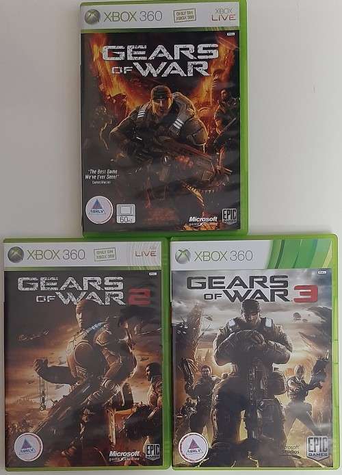 GEARS OF WAR 3 X GAME BUNDLE  ( Xbox 360)  -  Good condition !! -    DEAL 301