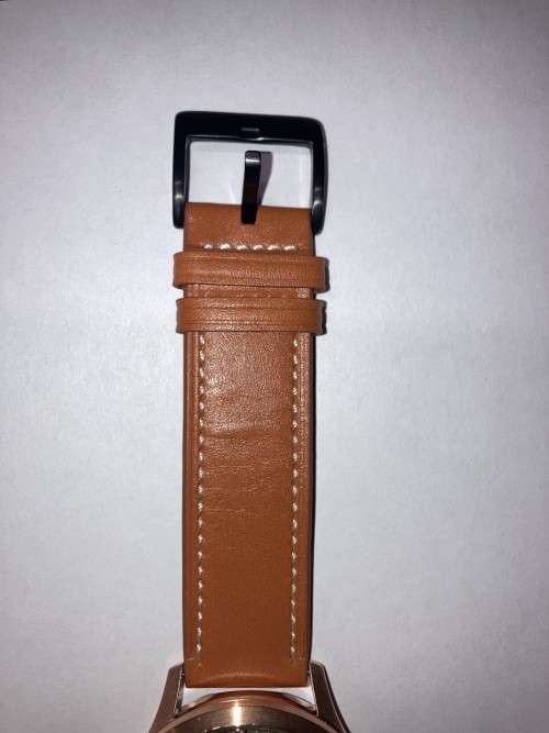 GARMIN VIVOMOVE HR SMARTWATCH - Rose Gold with NEW TAN LEATHER STRAP and CHARGER