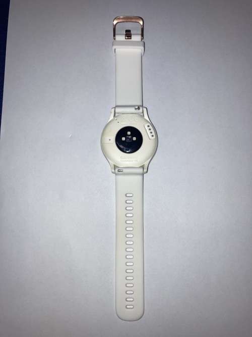 GARMIN WATCH VIVOMOVE HR SMARTWATCH - Rose Gold with White Silicone Strap and original charger