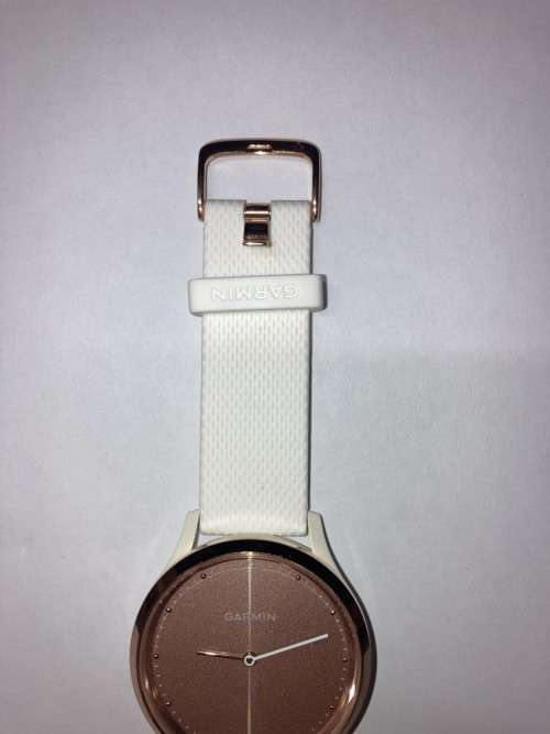 GARMIN WATCH VIVOMOVE HR SMARTWATCH - Rose Gold with White Silicone Strap and original charger