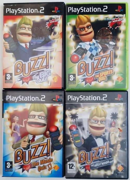 PS2  BUZZ!  4 GAME  BUNDLE  "HOT SPECIAL DEAL " (PS2)  ( Buzzer  Required ) -  HURRY HURRY !!!!