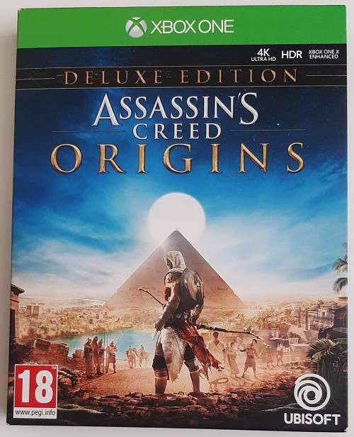 ASSASSINS CREED ORIGINS DELUXE EDITION   (Xbox One)  -  Good condition !! -  SAME DAY SHIPPING !!!