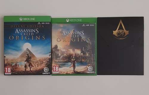 ASSASSINS CREED ORIGINS DELUXE EDITION   (Xbox One)  -  Good condition !! -  SAME DAY SHIPPING !!!