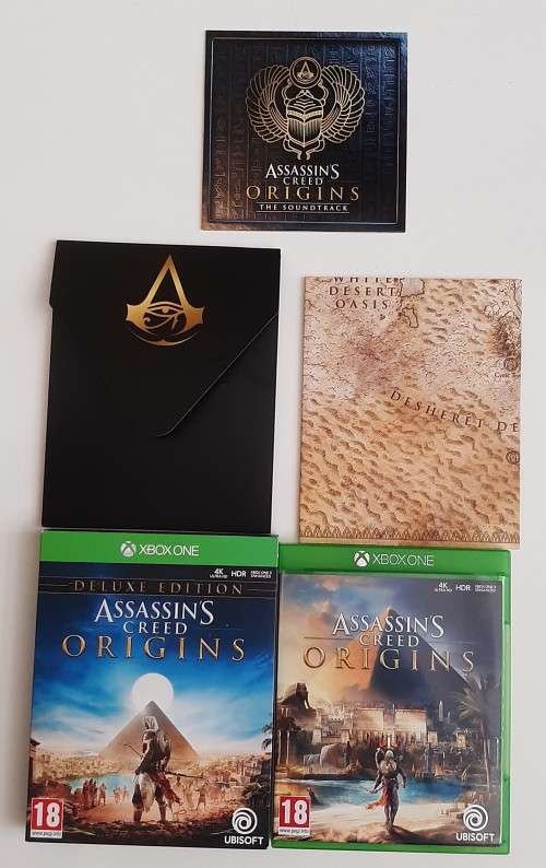 ASSASSINS CREED ORIGINS DELUXE EDITION   (Xbox One)  -  Good condition !! -  SAME DAY SHIPPING !!!