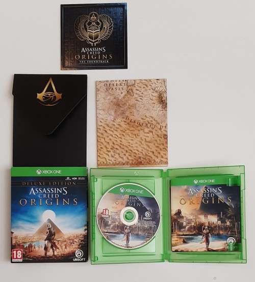 ASSASSINS CREED ORIGINS DELUXE EDITION   (Xbox One)  -  Good condition !! -  SAME DAY SHIPPING !!!
