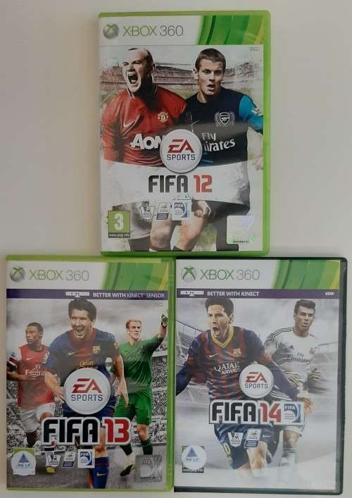 XBOX 360 3 GAME FIFA SOCCER  MIX COMBO  - SAVE !! SAVE !! - Good condition   - SAME DAY SHIPPING