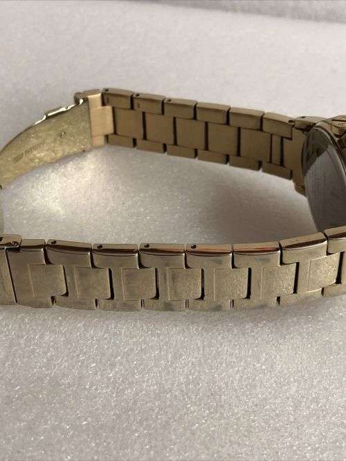 ARMANI EXCHANGE LADIES LADY BANKS WATCH CRYSTAL SET DIAL GOLD PLATED BRACELET