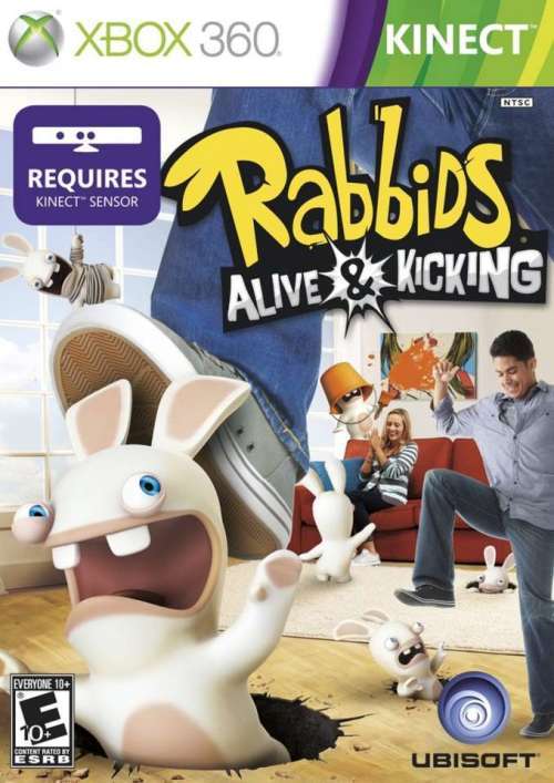 RABBIDS ALIVE & KICKING  (Xbox 360) -  ( Requires Kinect Sensor ) - Good condition !!!