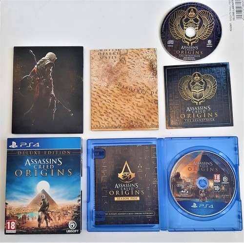 ASSASSINS CREED ORIGINS DELUXE EDITION  (PS4)  - Good condition !!!  -  SAME DAY SHIPPING