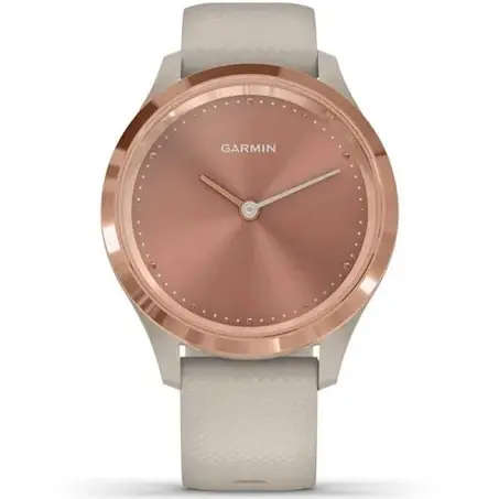GARMIN VIVOMOVE 3S SMARTWATCH - Rose Gold light Sand Silicone Strap, charger