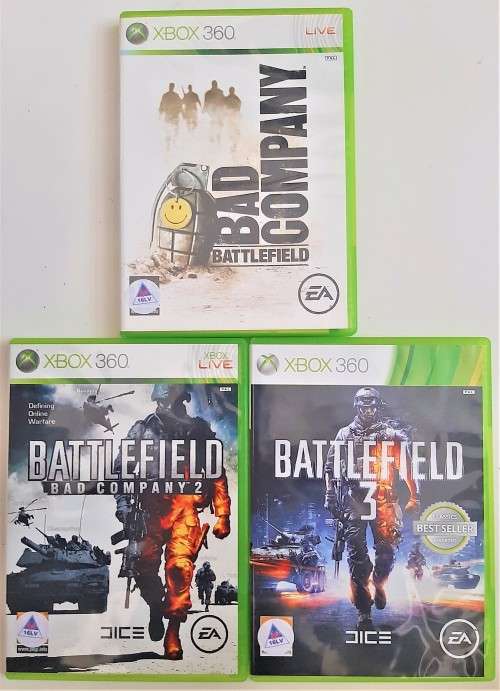 XBOX 360 BATTLEFIELD  3  GAME BUNDLE  -   Good condition   - SAME DAY SHIPPING