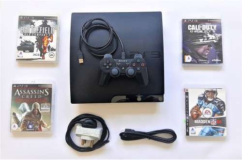 PS3  CONSOLE 320 GB + ORIGINAL CONTROLLER + 4 GAMES !!!  -  LAST ONE