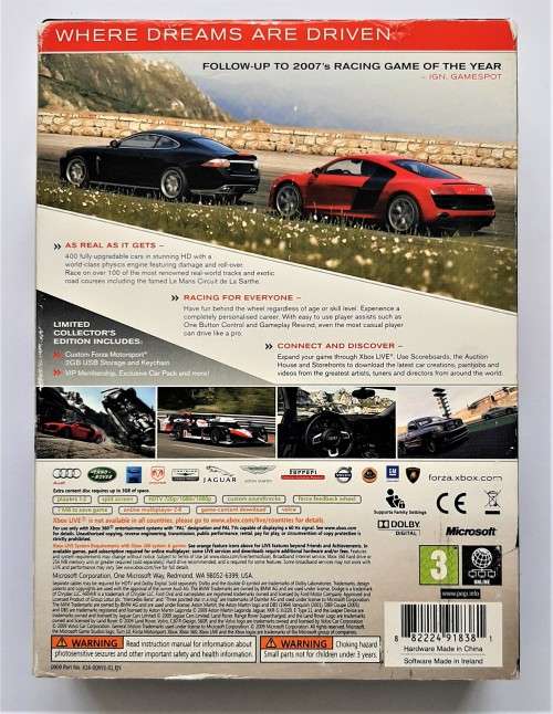 FORZA MOTORSPORT 3 COLLECTORS EDITION   (Xbox 360)  -  Good  condition !!!  -  SAME DAY SHIPPING !!!