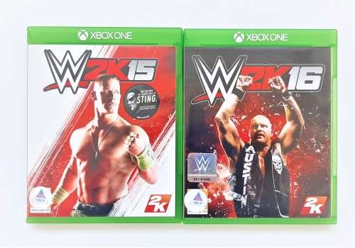 (Xbox One)  2 GAME WWE WRESTLING BUNDLE  DEAL  XBOX ONE  -  Good condition !!-  SAME DAY SHIPPING !!