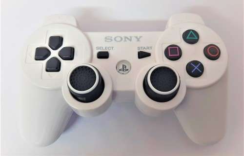 PS3 WIRELESS CONTROLLER ORIGINAL  ( WHITE )   -  DUALSHOCK 3  -  Good condition !!!
