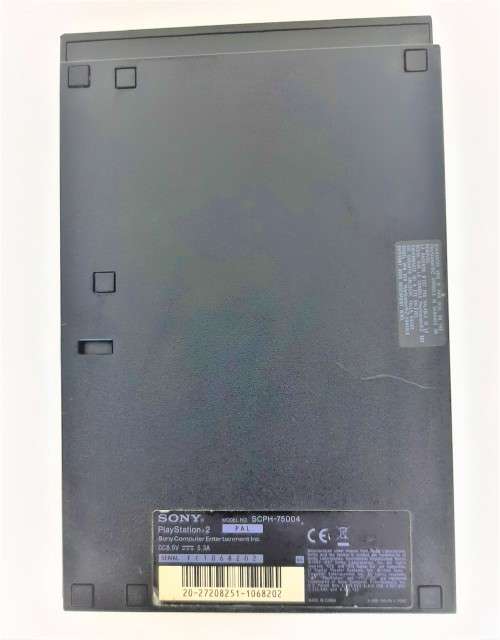 PLAYSTATION 2 CONSOLE SLIM  BLACK  + ORIGINAL  CONTROLLER   + CABLES + 3 GAMES - PLUG IN AND PLAY