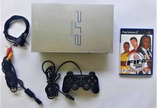 PLAYSTATION 2  CONSOLE  + WIRED  CONTROLLER + 1 X GAME  + CABLES - ( PS2 ) - ( DEAL G28 )