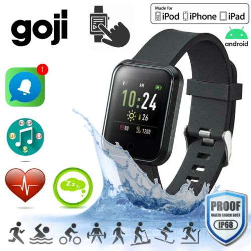 Smart Watch GOJI Fitness Tracker Sport watch - GFITBK20 - NEW (Ex shop demo)