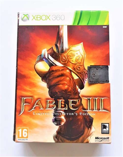 FABLE III COLLECTORS EDITION BOOK CASE  (Xbox 360)  -  Good condition !!!  - SAME DAY SHIPPING !!!