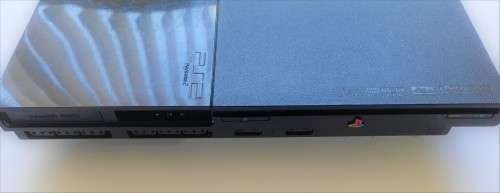 PS2 CONSOLE SLIM  BLACK  + ORIGINAL  CONTROLLER   + CABLES + 3 GAMES -  ( DEAL 026 )