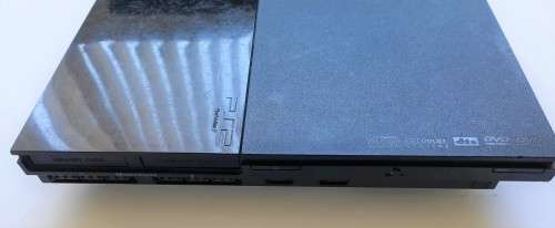 PS2 CONSOLE SLIM  BLACK  + ORIGINAL  CONTROLLER   + CABLES + 2 GAMES -  ( DEAL 013 )