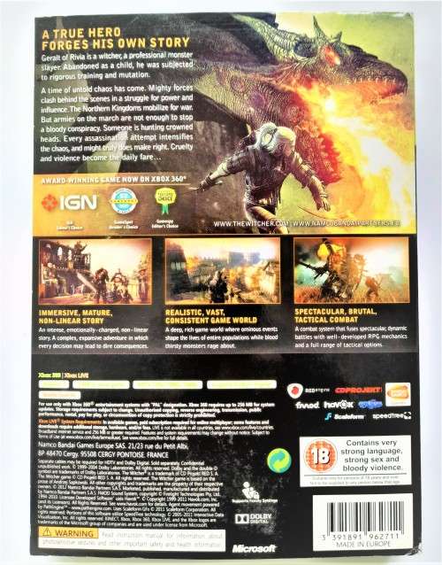 THE WITCHER 2 ASSASSINS OF KINGS ENHANCED EDITION (XBOX 360) - Good condition !!!