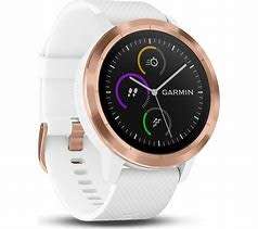 GARMIN WATCH VIVOACTIVE 3 - Rose Gold with White Silicone Strap and original charger in original box