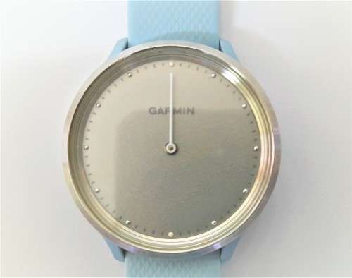 GARMIN WATCH VIVOMOVE HR SMARTWATCH - Stainless Steel with Light Silicone Strap and original charger