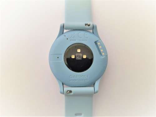 GARMIN WATCH VIVOMOVE HR SMARTWATCH - Stainless Steel with Light Silicone Strap and original charger