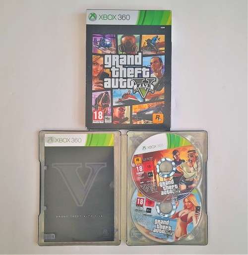 GRAND THEFT AUTO V SPECIAL EDITION STEELBOOK   (XBOX 360) -  Good condition !!!!