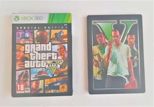 GRAND THEFT AUTO V SPECIAL EDITION STEELBOOK   (XBOX 360) -  Good condition !!!!