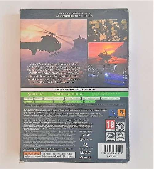 GRAND THEFT AUTO V SPECIAL EDITION STEELBOOK   (XBOX 360) -  Good condition !!!!