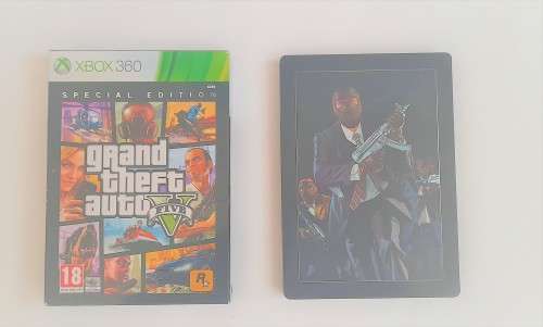 GRAND THEFT AUTO V SPECIAL EDITION STEELBOOK   (XBOX 360) -  Good condition !!!!