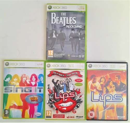 XBOX 360 BUNDLE 4 X SINGING GAME BUNDLE  ( XBOX 360)    -    Good condition!! - DEAL 902