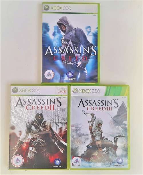 ASSASSINS CREED  3 X GAME BUNDLE ( Xbox 360)  -  Good condition!! -    DEAL 302