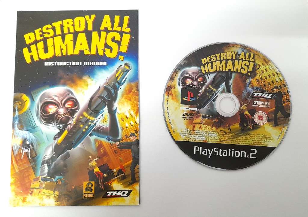 DESTROY ALL HUMANS !   (PS2)   -  Good condition !!  - SAME DAY SHIPPING !!!