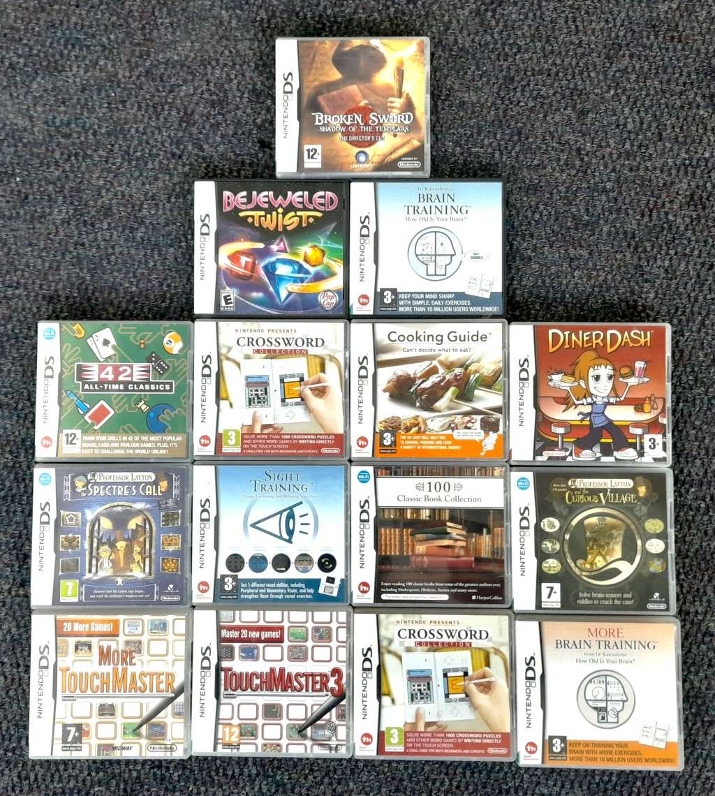 NINTENDO DS BULK BUNDLE 15 GAMES    (NINTENDO  DS)   -    Good condition !!!  - 15 GAME BUNDLE