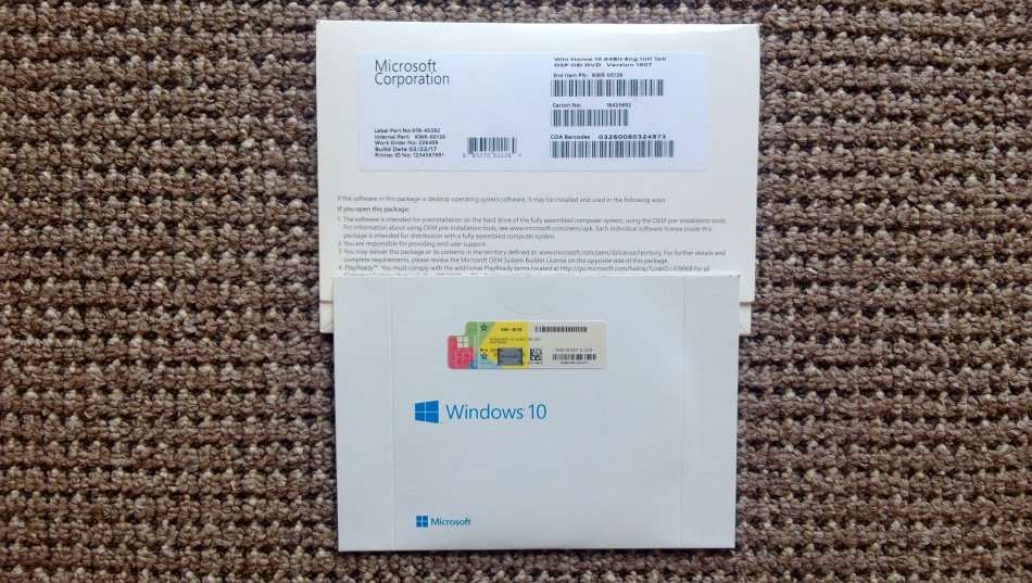 Windows 10 Home 64Bit DSP