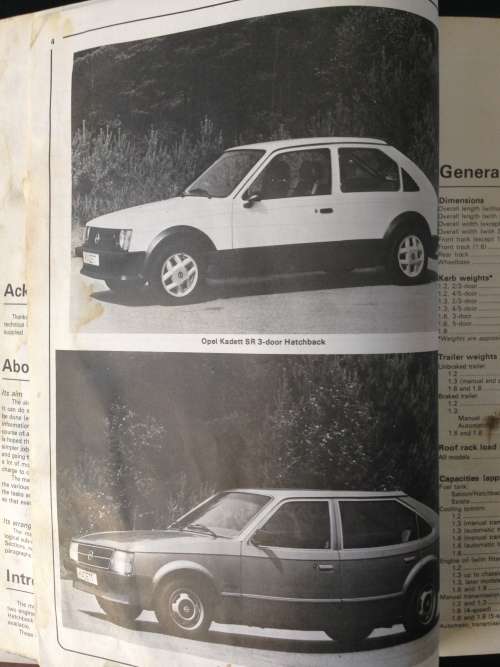 Opel Kadett (fwd) 1979 to Oct 1984