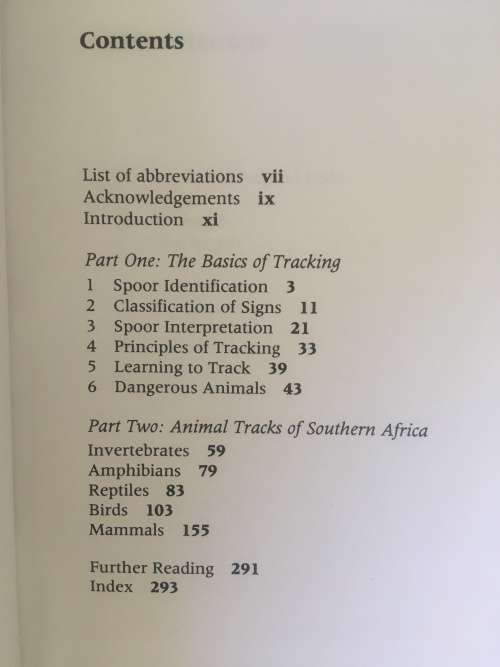 A FIELD GUIDE TO THE ANIMAL TRACKS OF SOUTH AFRICA. By Louis Liebenberg. R90.