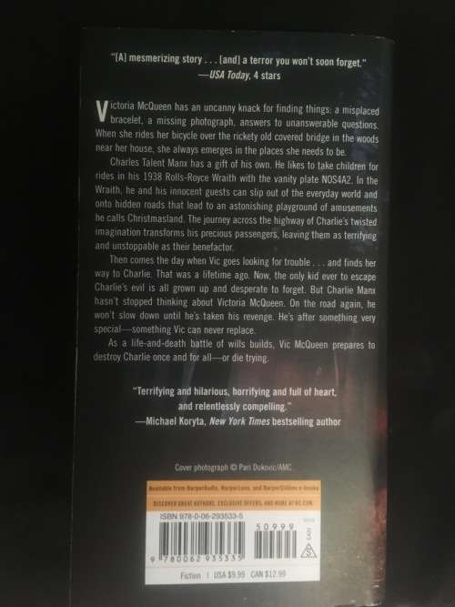 N0S4A2 By Joe Hill, New York Times bestseller. R40.