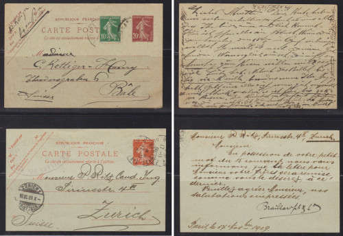 France Post Cards 1909 and 1923