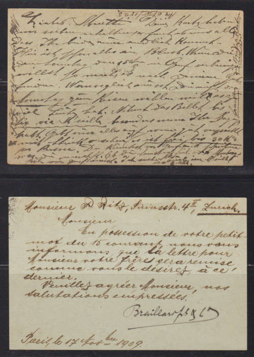 France Post Cards 1909 and 1923