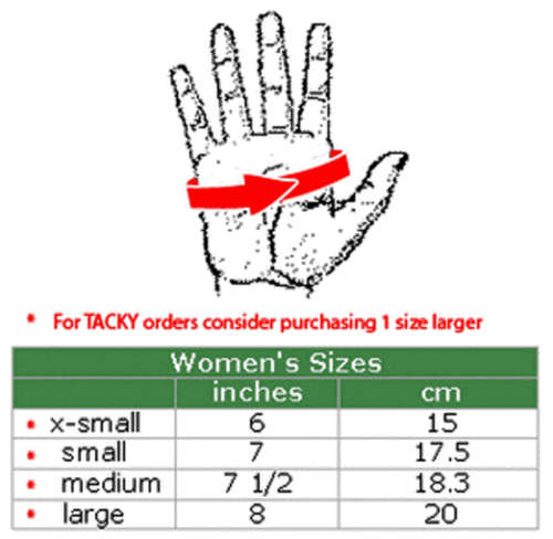 Mighty Grip Original Tack Sports Gloves - BLACK - MEDIUM