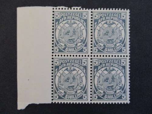 ZAR MARGINAL BLOCK OF 4 MNH 5s SACC 188