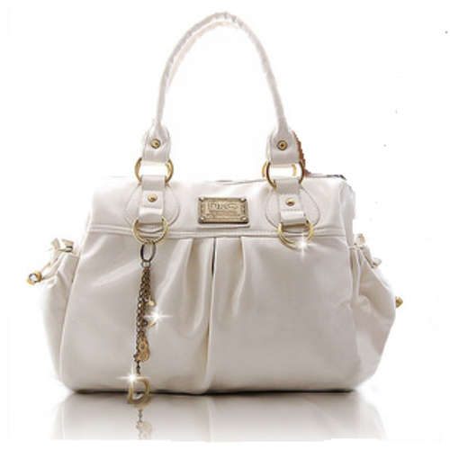 White PU Leather  2013 High Fashion Shoulder Handbag